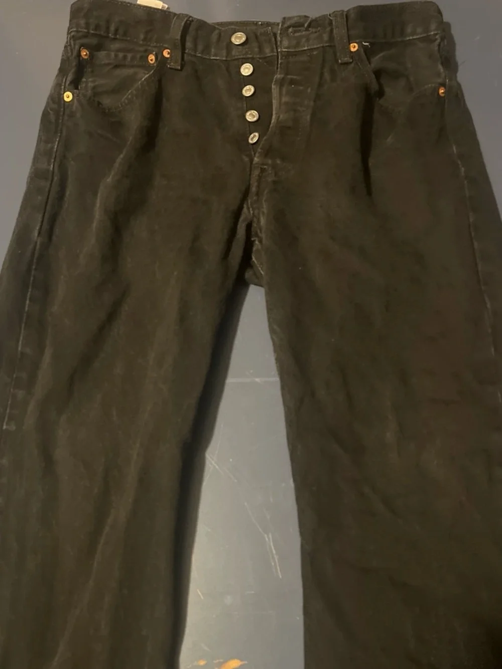 Levi's Black Corduroy Button-Fly Men's Jeans